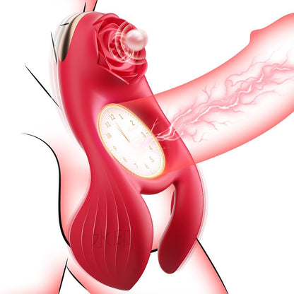 💥2025 New Vibrating Cock Ring🎁-🌹Rose Clitoral Stimulator✨ Nighty