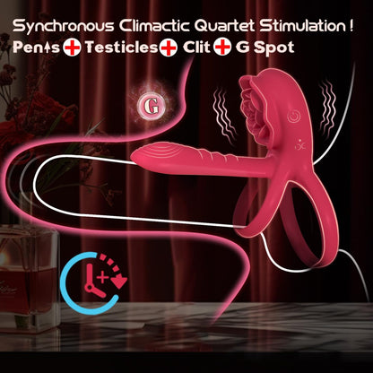 💥2025 New Rose Ring-FLORAX 15° Curve Boost & Bloom Cock Ring-4 in 1 Couple Toy Penis Ring Nighty