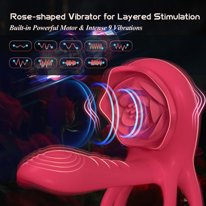 💥2025 New Rose Ring-FLORAX 15° Curve Boost & Bloom Cock Ring-4 in 1 Couple Toy Penis Ring Nighty