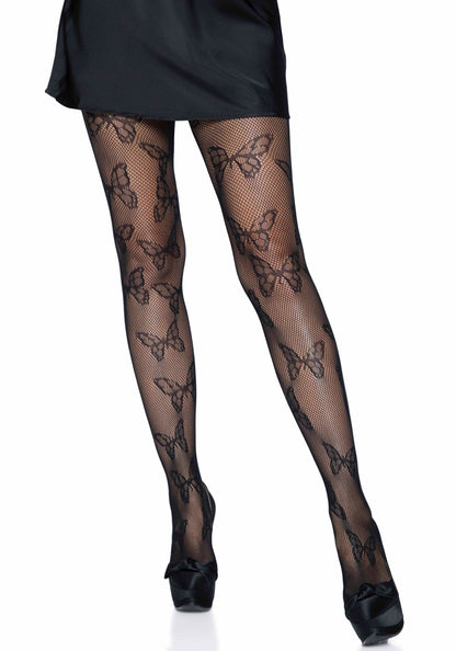 LacyNighty™ Butterfly Net Tights Leg Avenue Hosiery