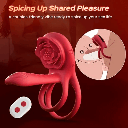 💥2025 New Rose Ring-FLORAX 15° Curve Boost & Bloom Cock Ring-4 in 1 Couple Toy Penis Ring Nighty