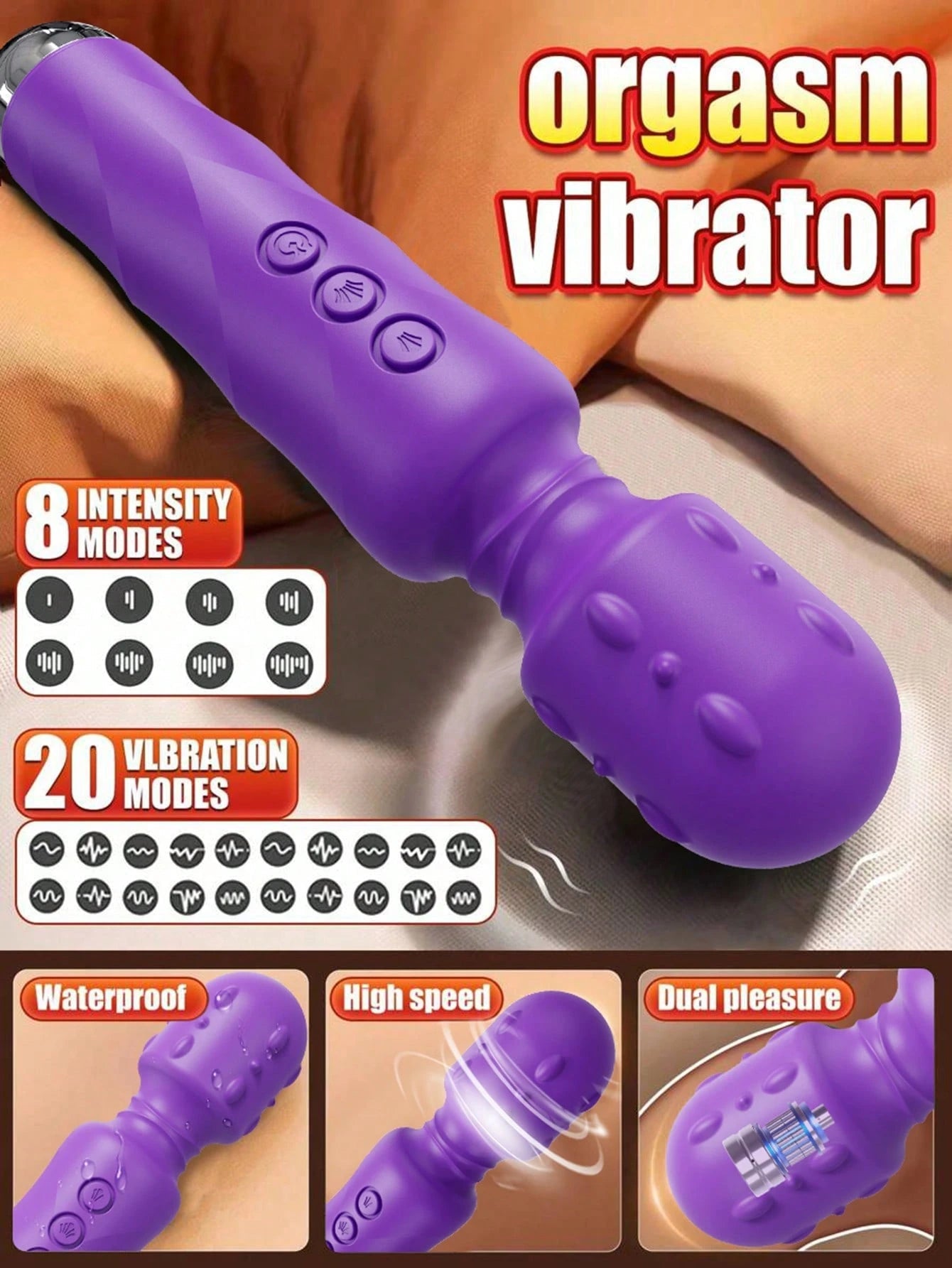 💥2025 New VelvaVibe Wand, Strong Manual Back Massagers,Adult Sex Toys For Women Nighty