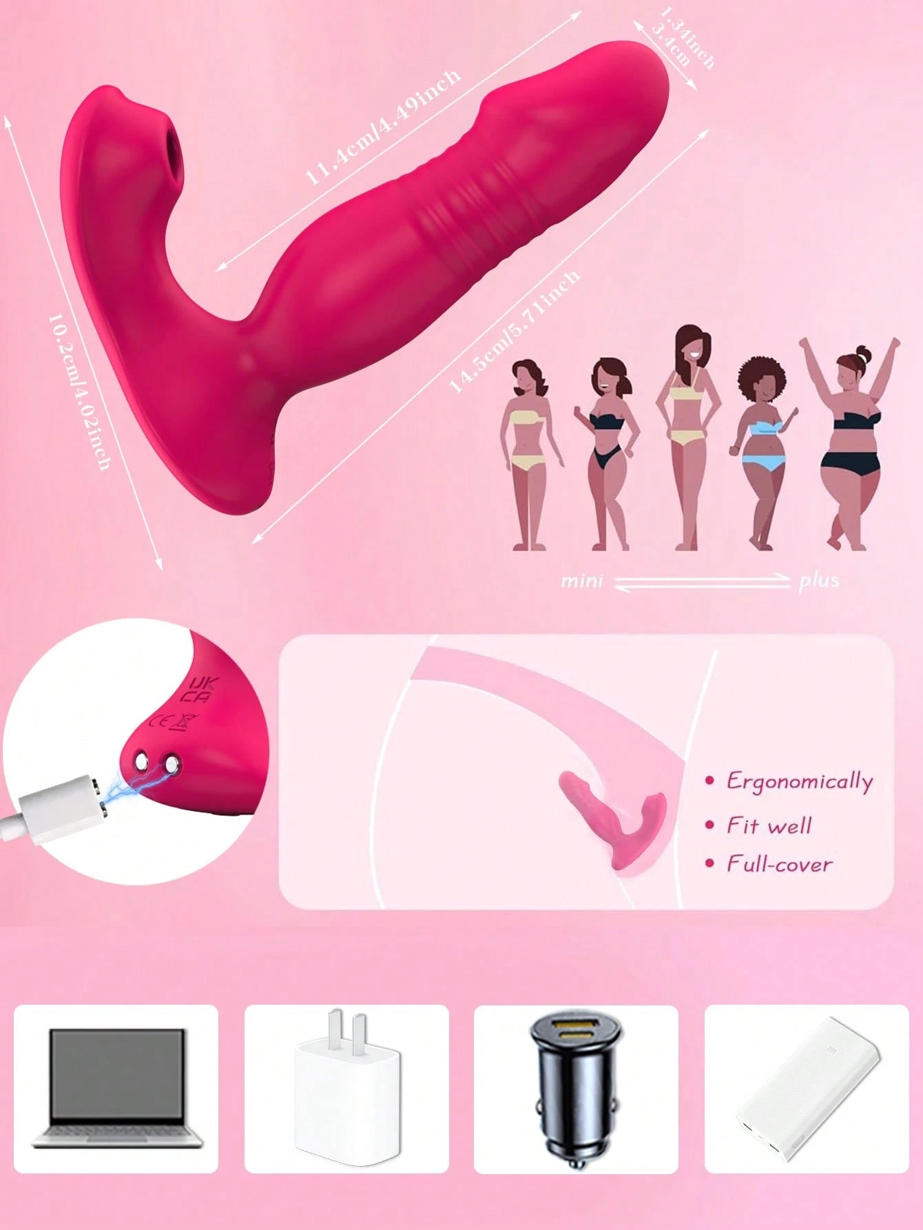 💥2025 KissWave, Sucking Vibrator Rose Sex Toys For Women– Upgraded Sex Stimulator With 10 Sucking &Thrusting Vibrating Modes,G Spot Clit Nipple Wearable Vibrator Nighty