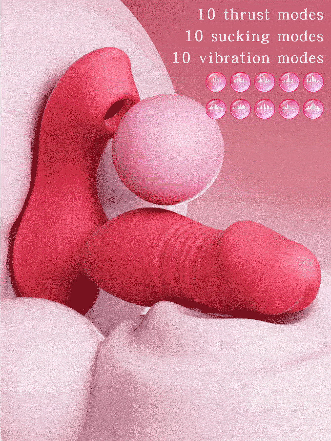 💥2025 KissWave, Sucking Vibrator Rose Sex Toys For Women– Upgraded Sex Stimulator With 10 Sucking &Thrusting Vibrating Modes,G Spot Clit Nipple Wearable Vibrator Nighty