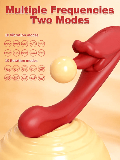 💥2025 New G-Fire Rabbit, Flexible G Spot Vibrator With 10 Licking And 10 Vibrating Modes,Tongue Licking Women Sex Toys,Nipple Toy Clitoral Stimulator Nighty