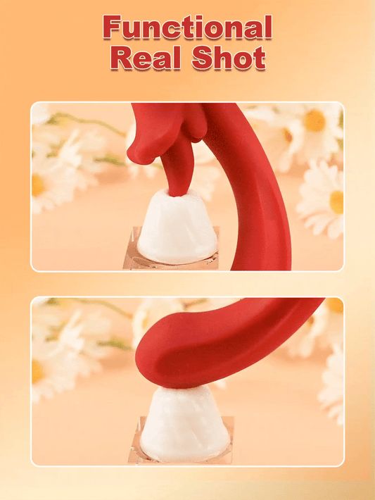 💥2025 New G-Fire Rabbit, Flexible G Spot Vibrator With 10 Licking And 10 Vibrating Modes,Tongue Licking Women Sex Toys,Nipple Toy Clitoral Stimulator Nighty