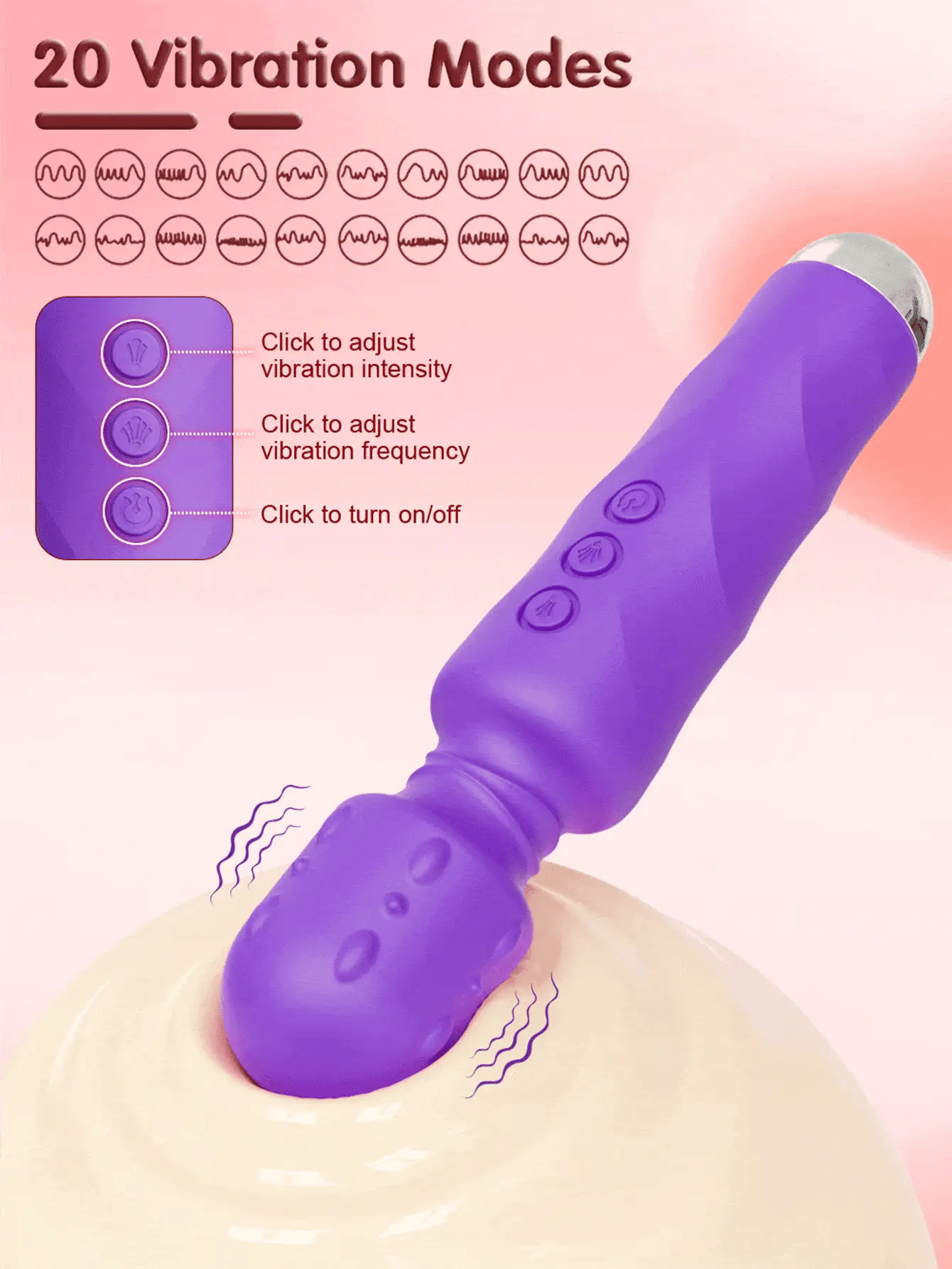 💥2025 New VelvaVibe Wand, Strong Manual Back Massagers,Adult Sex Toys For Women Nighty
