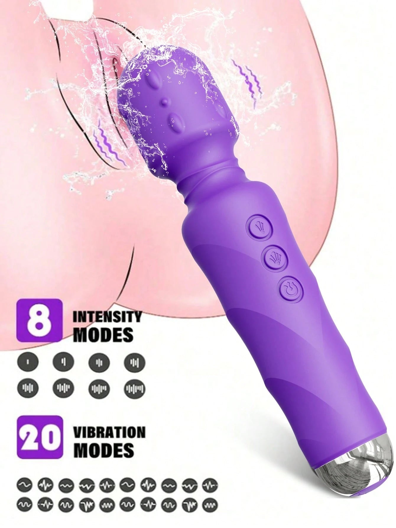 💥2025 New VelvaVibe Wand, Strong Manual Back Massagers,Adult Sex Toys For Women Nighty