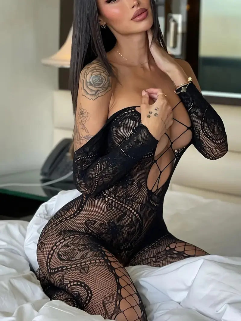 LacyNighty™ Davina Bodystocking Lavah Intimates