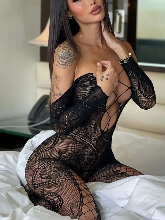 LacyNighty™ Davina Bodystocking Lavah Intimates