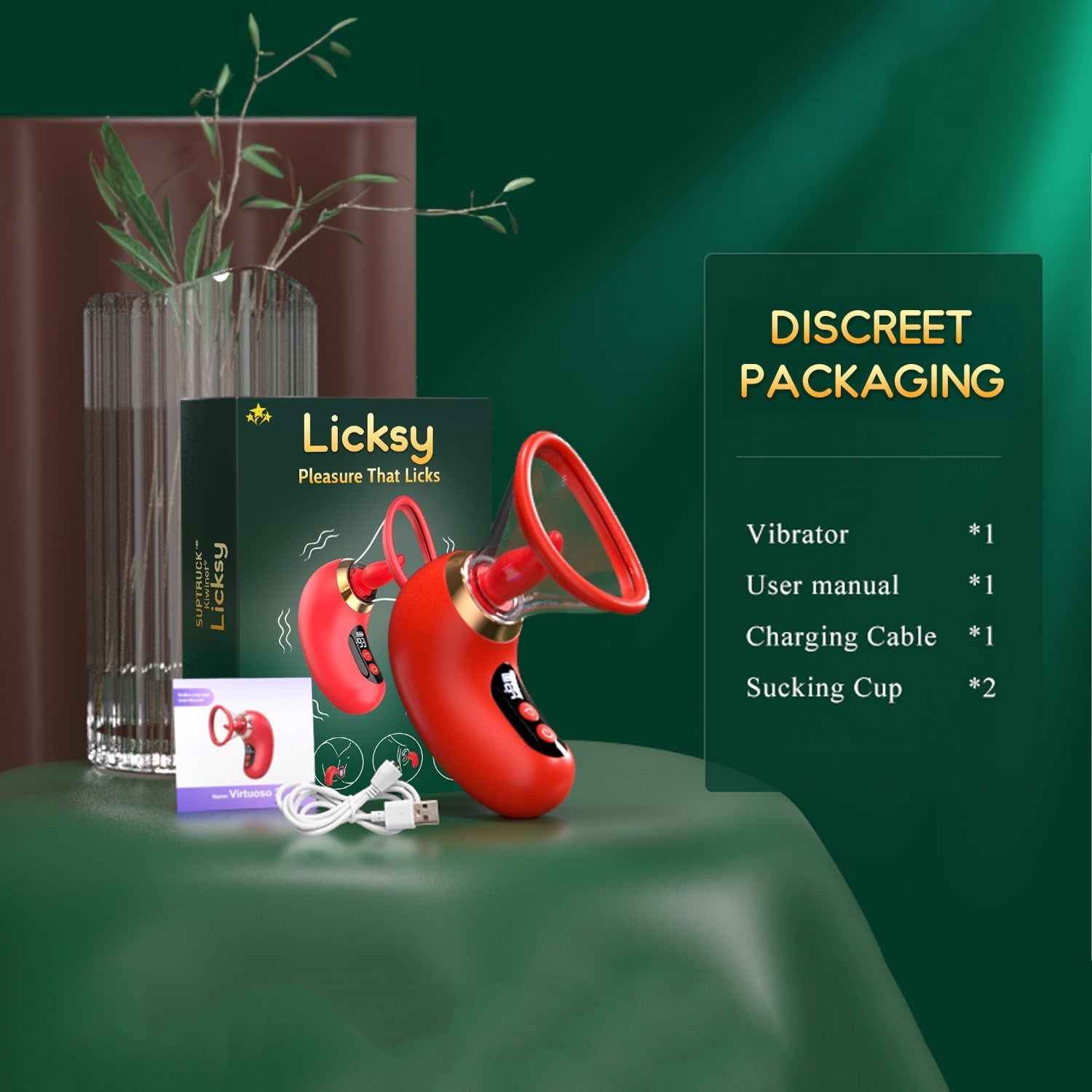 💥 2025 Limited 70% OFF 💦 Licksy Suptruck Kiwinet® SuckLick 9X 📱 Global Control & 3-in-1 Pleasure Hemiras