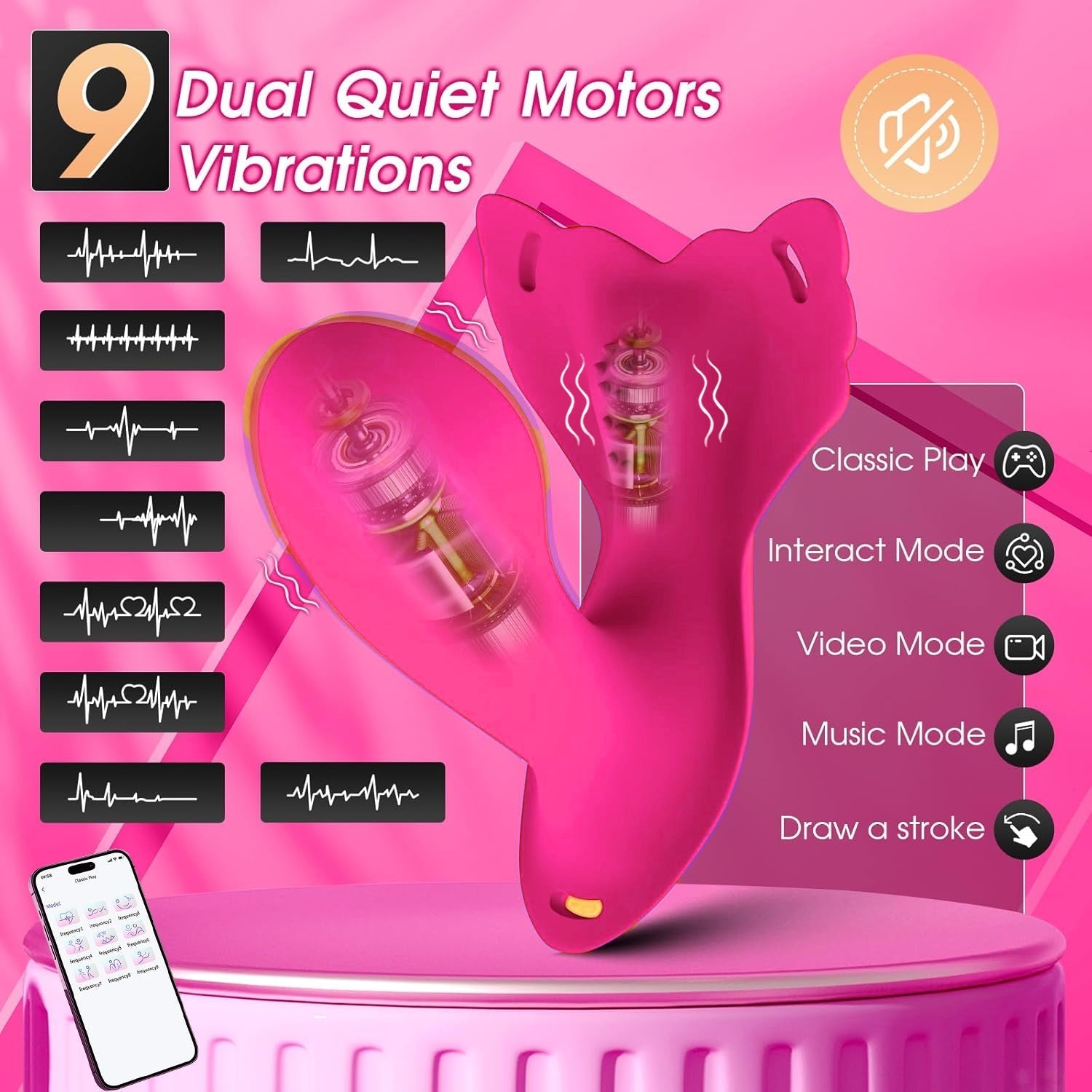 💥 2025 Limited 💦 VibraHug Suptruck™ Wearable Vibrator X9 📱 Pulse Panty Global Control & 9 Modes Hemiras