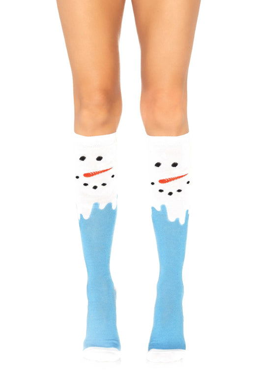 LacyNighty™ Snow Man Knee-High Socks Leg Avenue Hosiery