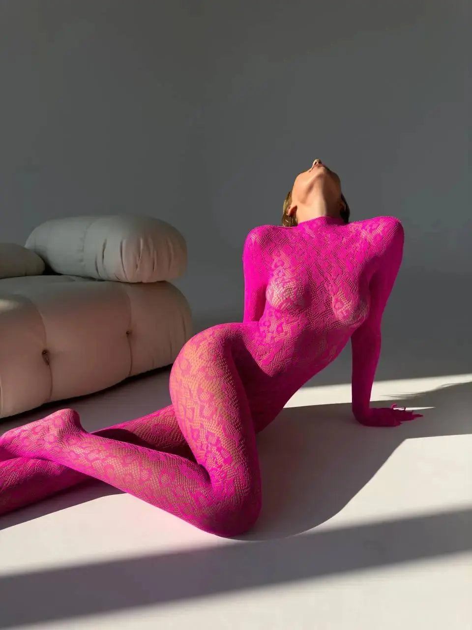 LacyNighty™ Leopard Mesh Bodystocking Lavah Intimates