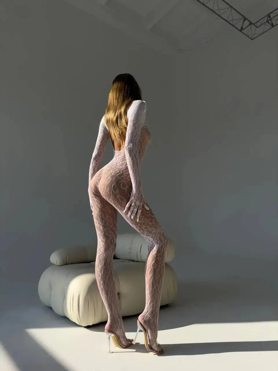 LacyNighty™ Leopard Mesh Bodystocking Lavah Intimates