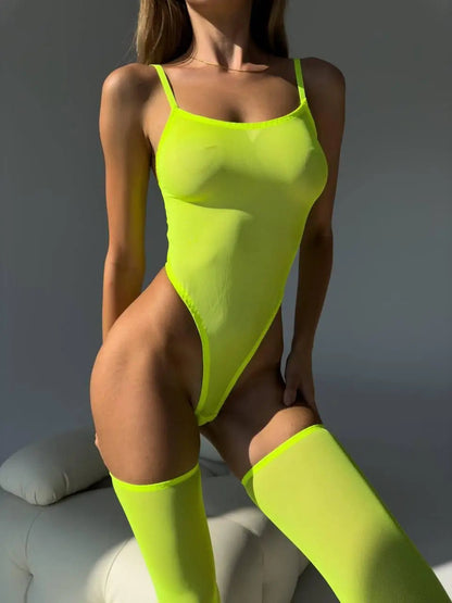LacyNighty™ Electric Mesh Bodysuit Lacy Nighty