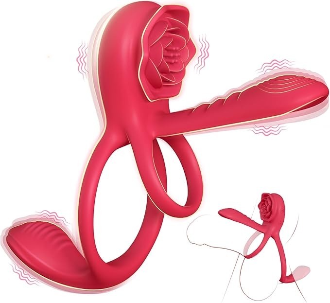 💥2025 New Rose Ring-FLORAX 15° Curve Boost & Bloom Cock Ring-4 in 1 Couple Toy Penis Ring Nighty