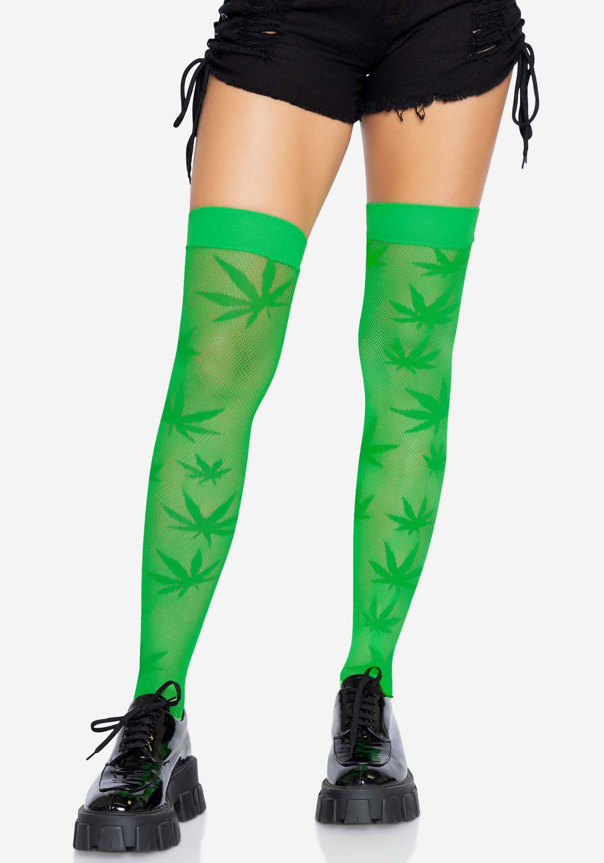LacyNighty™ 420 Net Thigh Highs Leg Avenue Hosiery