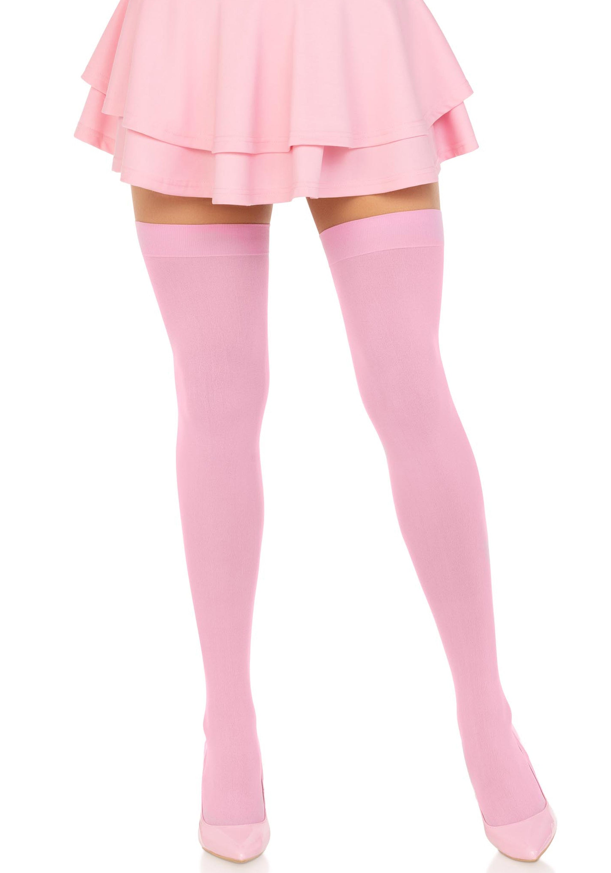 LacyNighty™ Nylon Thigh Highs Leg Avenue Hosiery