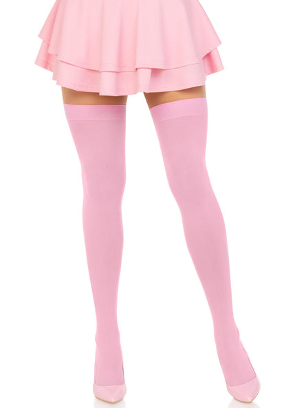 LacyNighty™ Nylon Thigh Highs Leg Avenue Hosiery