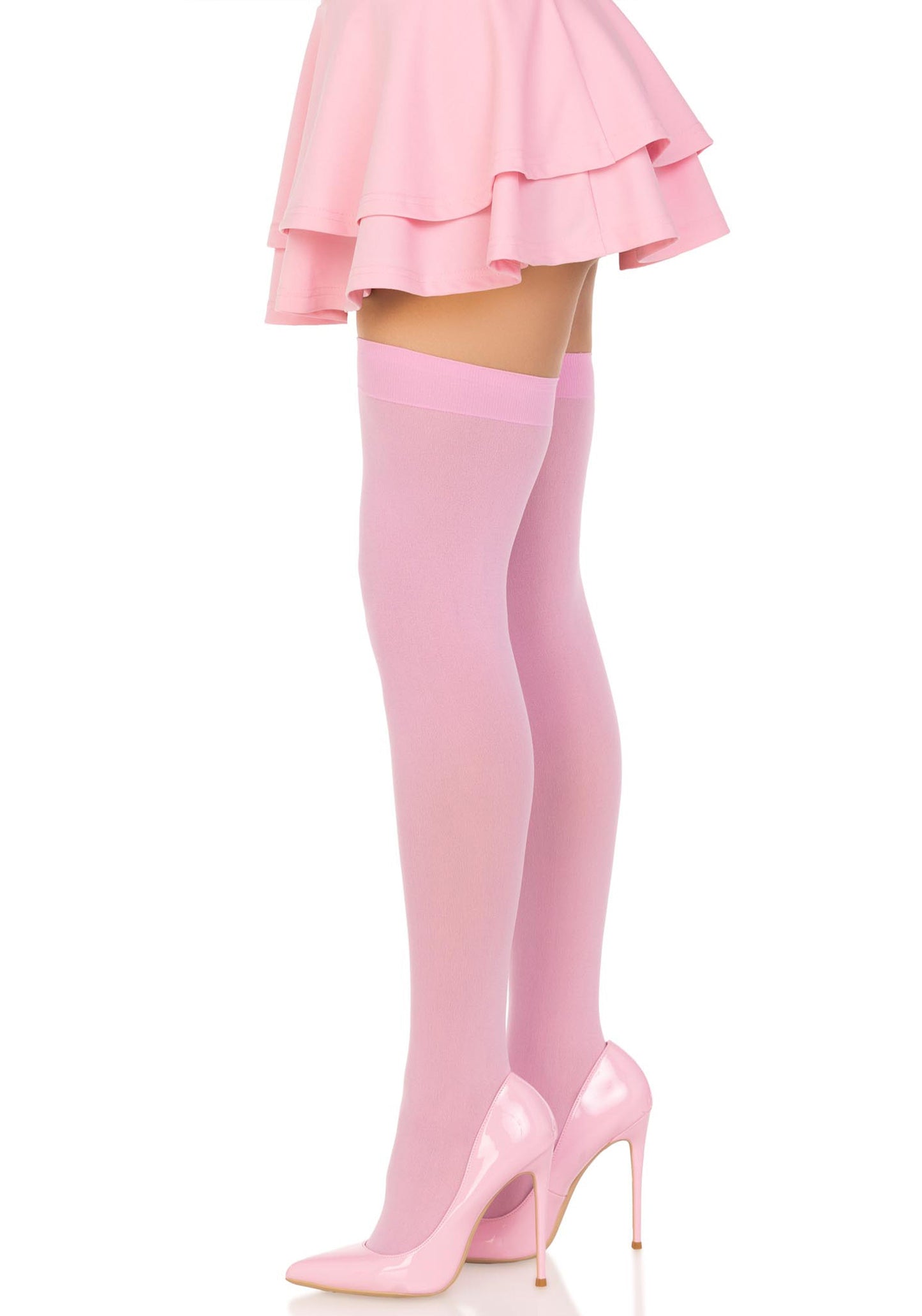 LacyNighty™ Nylon Thigh Highs Leg Avenue Hosiery
