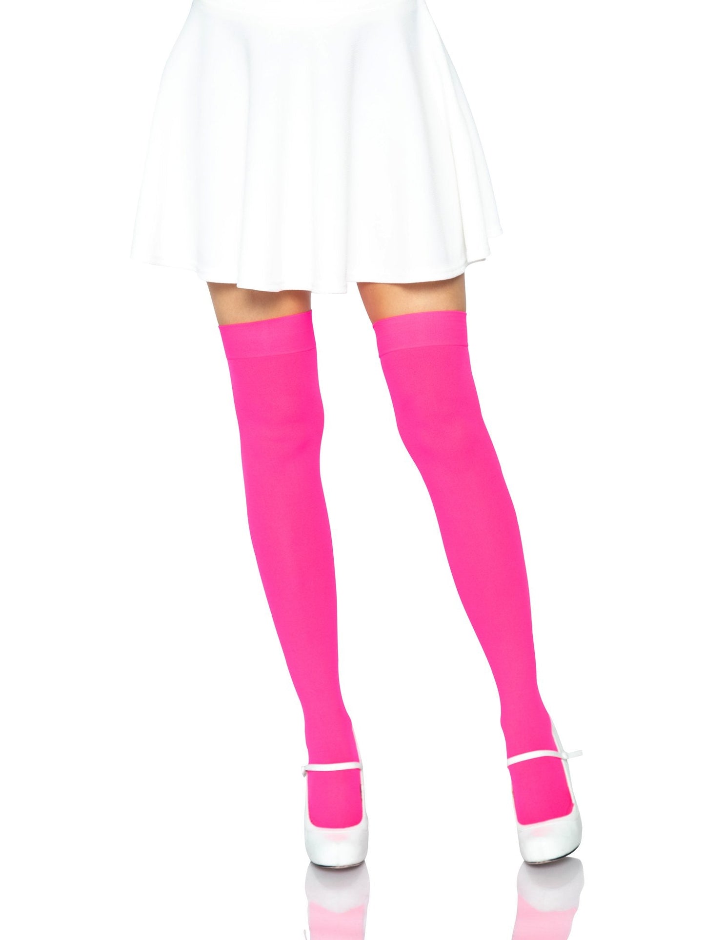 LacyNighty™ Nylon Thigh Highs Leg Avenue Hosiery