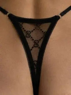 LacyNighty™ Midnight Desire Thong Lacy Nighty