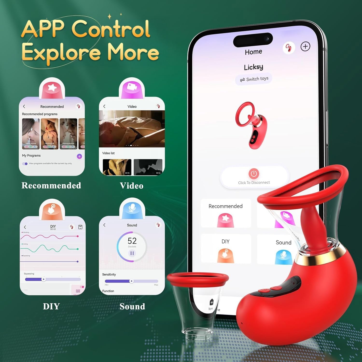 💥 2025 Limited 70% OFF 💦 Licksy Suptruck Kiwinet® SuckLick 9X 📱 Global Control & 3-in-1 Pleasure Hemiras