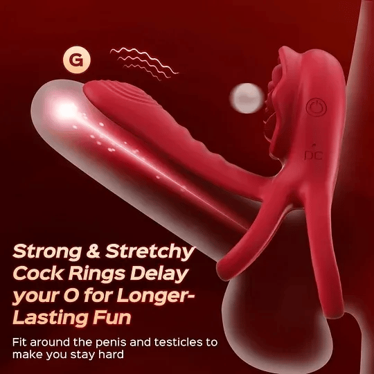 💥2025 New Rose Ring-FLORAX 15° Curve Boost & Bloom Cock Ring-4 in 1 Couple Toy Penis Ring Nighty