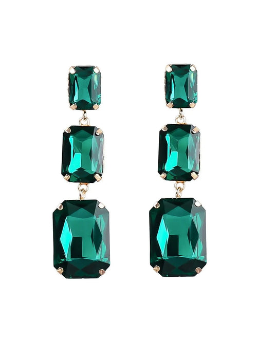 Alcott Crystal Gem Drap Earrings Mew Mews Fashion Earrings