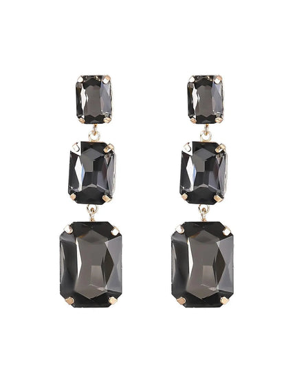 Alcott Crystal Gem Drap Earrings Mew Mews Fashion Earrings
