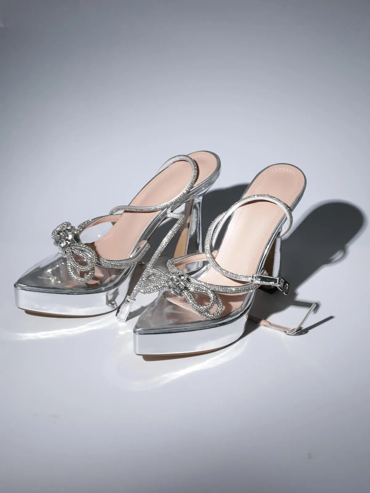 Crystal Heels In Silver (made to order) Mew Mews Fashion Shoes