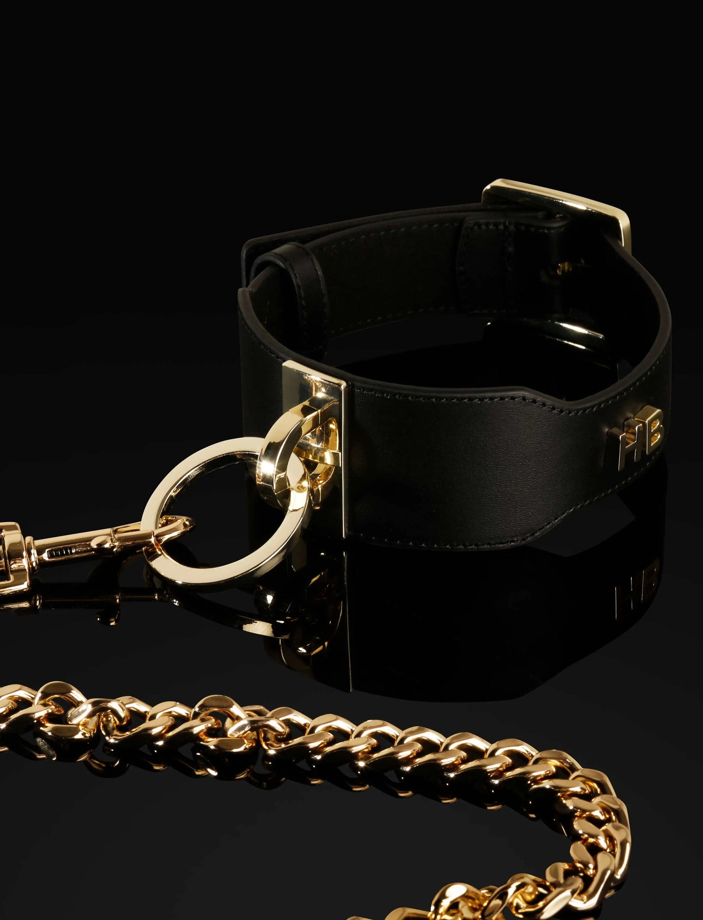 LacyNighty™ Leather Collar Honey Birdette Bondage