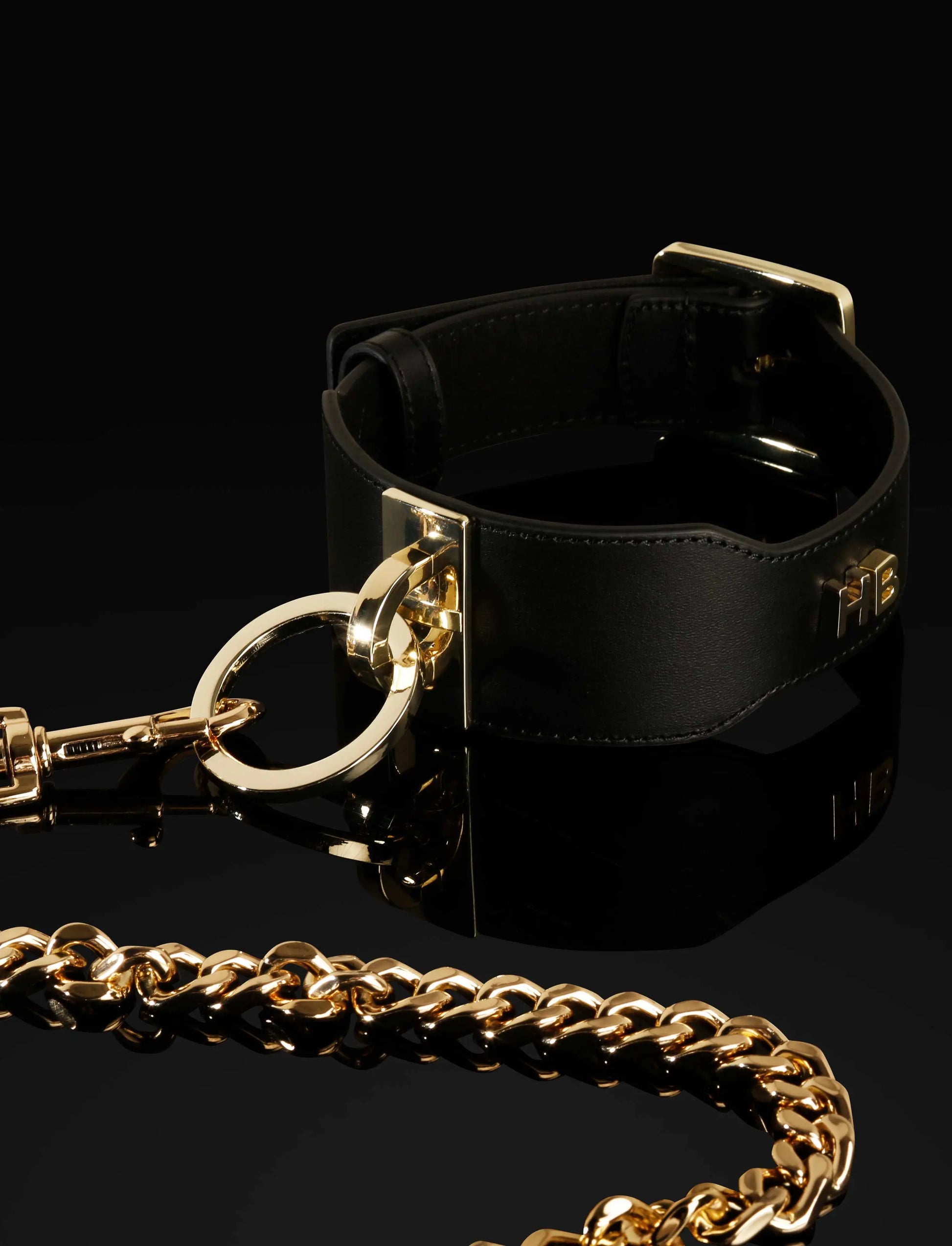 LacyNighty™ Leather Collar Honey Birdette Bondage