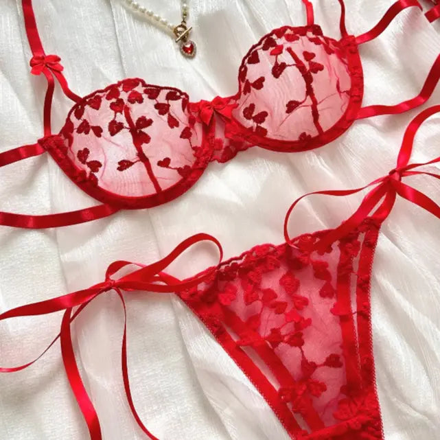 LaycyNighty™ Lola's Embroidery Set LacyNighty0312 Lingerie Set