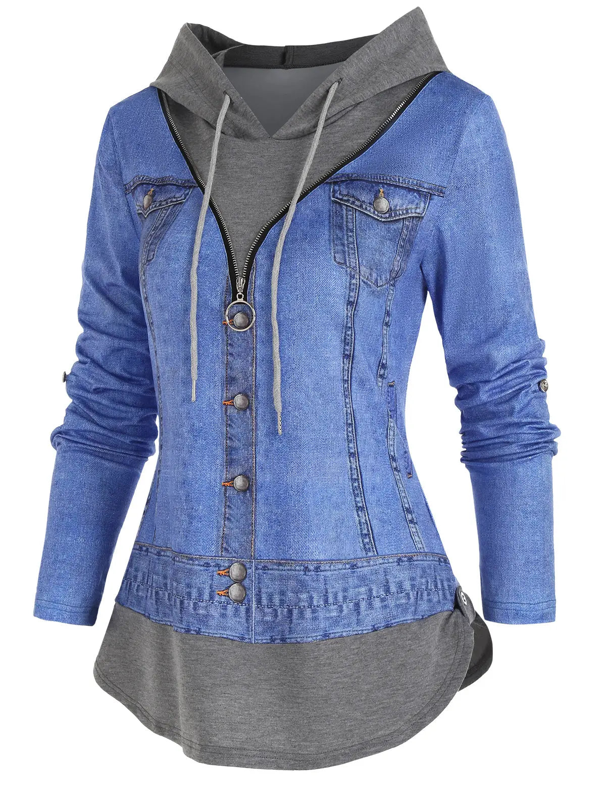 Hooded Denim Jacket Dressfo Official Store Home