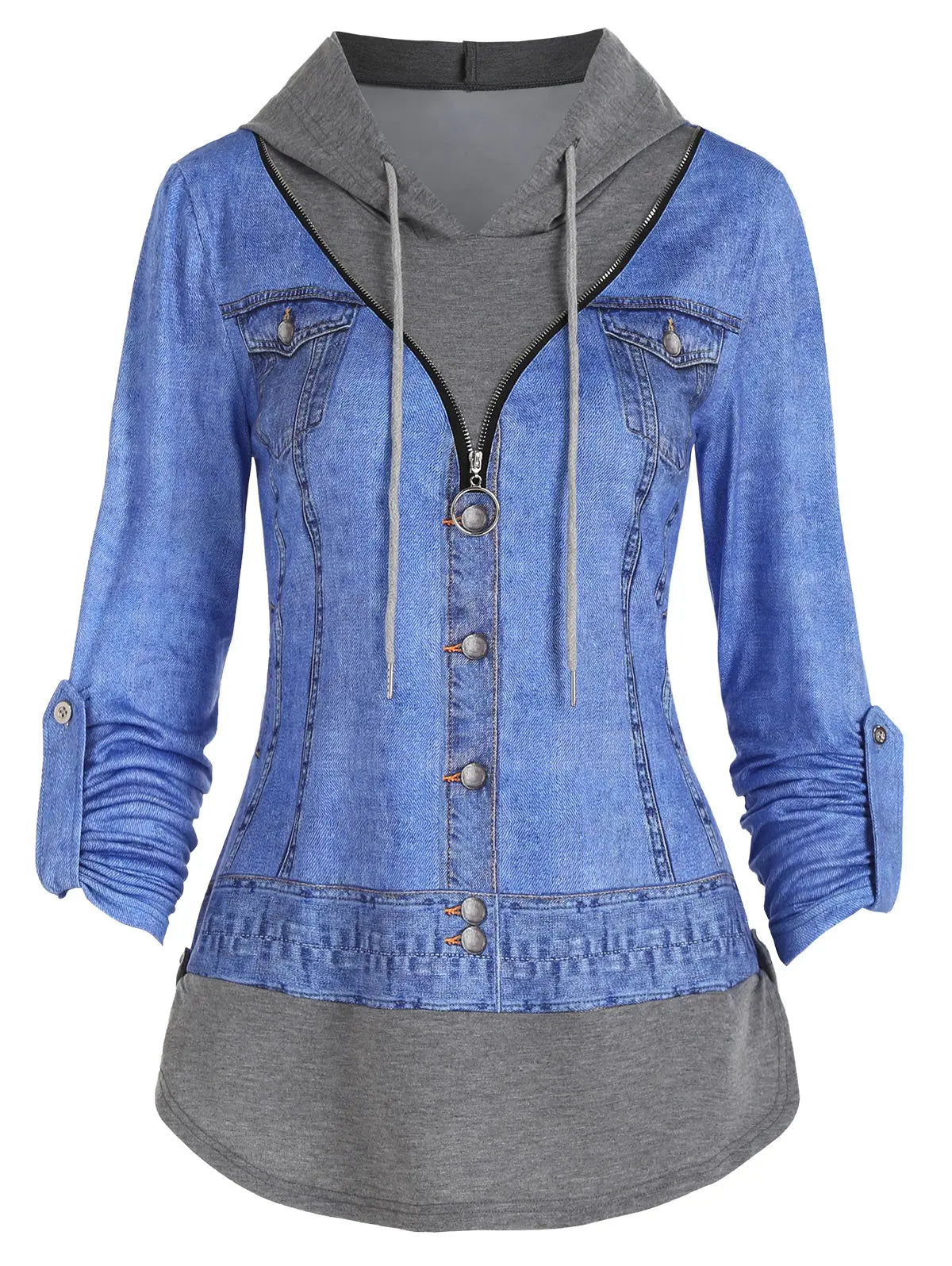 Hooded Denim Jacket Dressfo Official Store Home