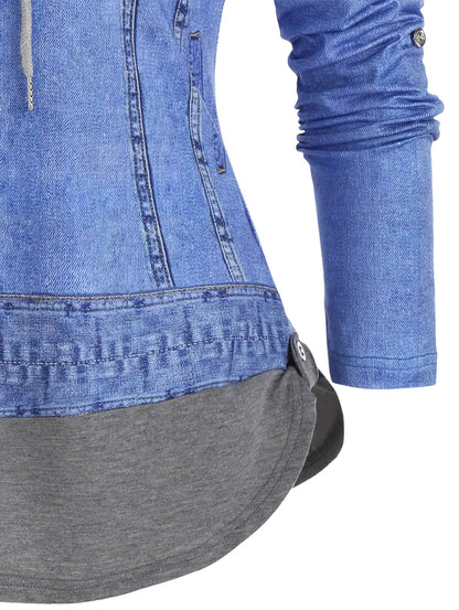 Hooded Denim Jacket Dressfo Official Store Home