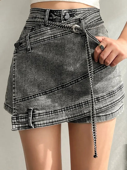 Denim Irregular Skirt Lacy0301 team Home