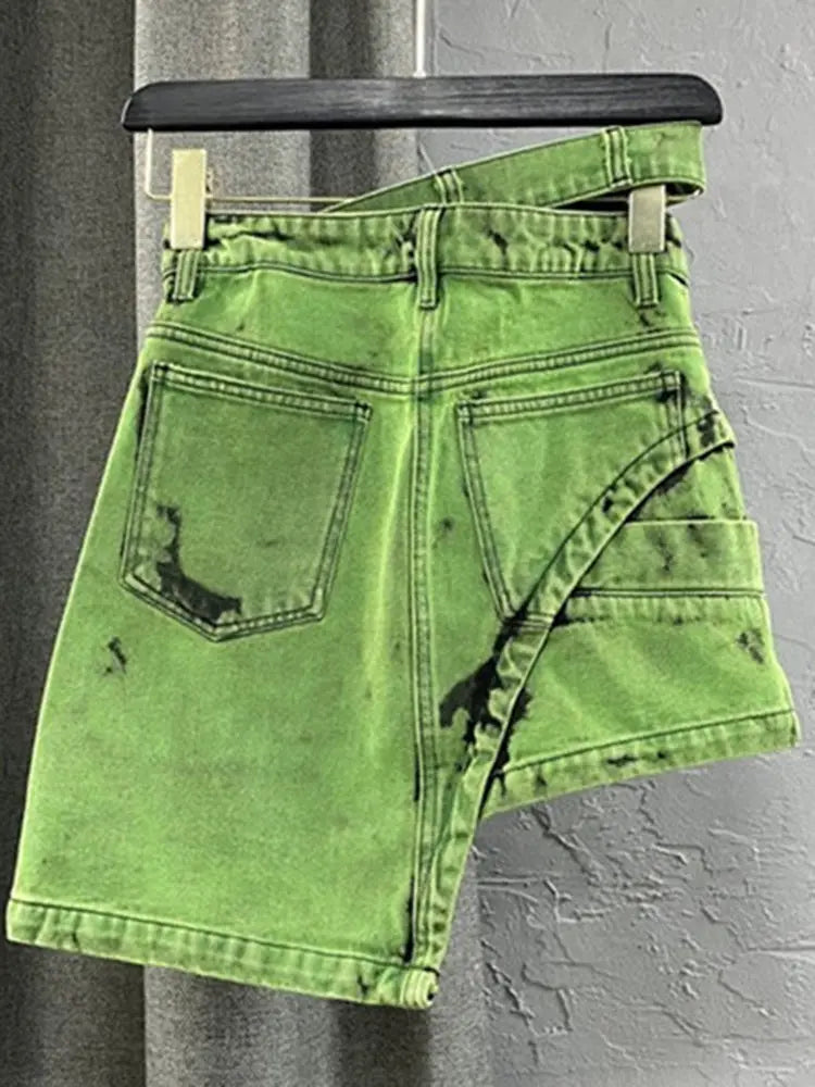 High Waist Denim Skirt Lacy0301 Home