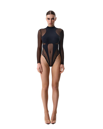 LacyNighty™ Body Mesh Black LacyNighty body