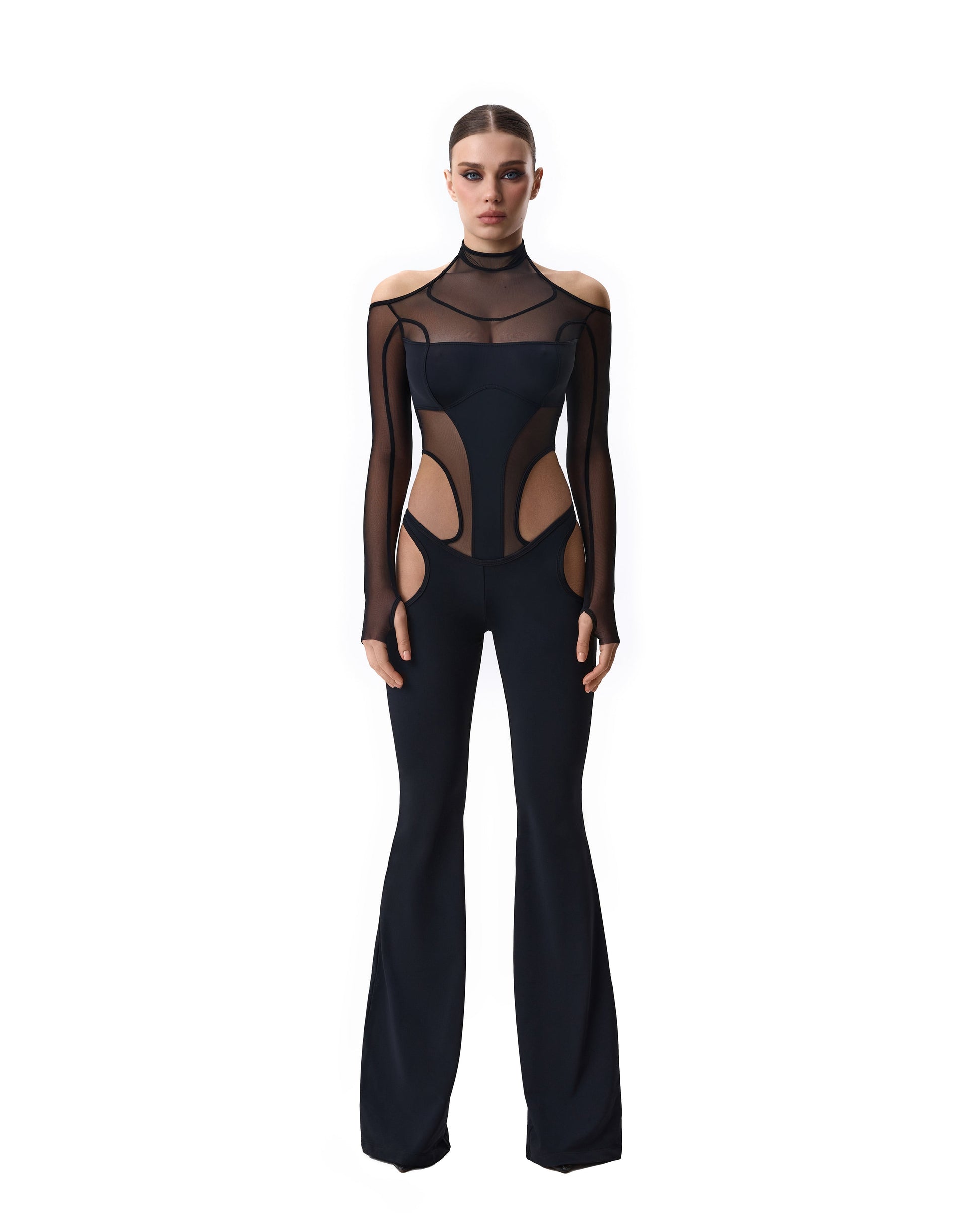 LacyNighty™ Pants Microfibre Black LacyNighty pants