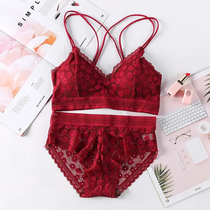 The Flower that Resembles You Bra Sets Fenland Clothes Store Lingerie & Intimates