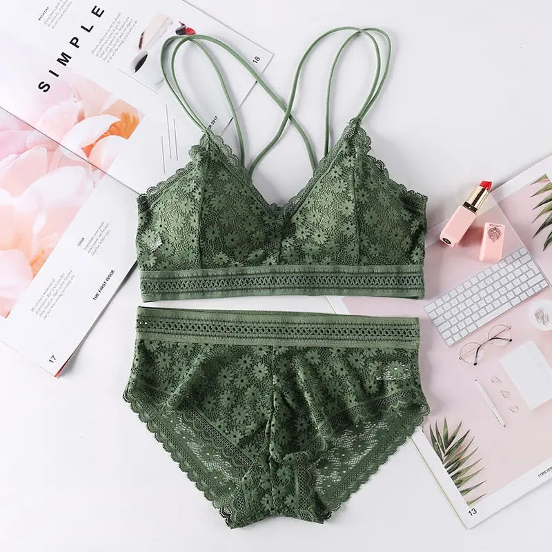 The Flower that Resembles You Bra Sets Fenland Clothes Store Lingerie & Intimates