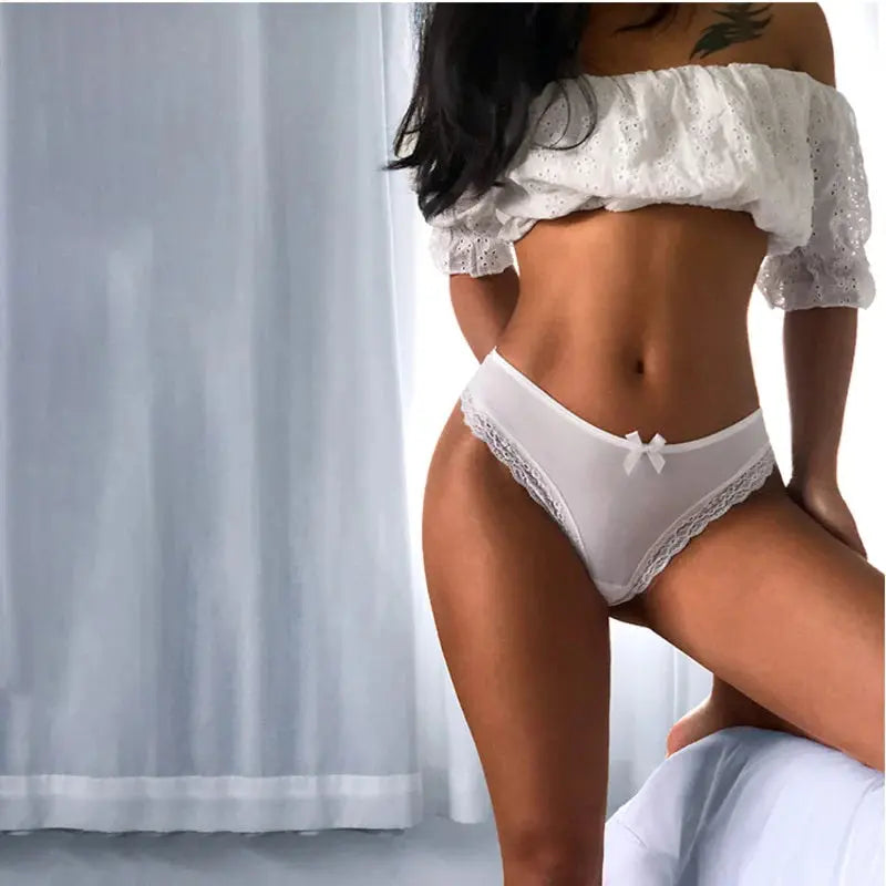 LacyNighty™ Perfect Peach Thong Lacy Nighty