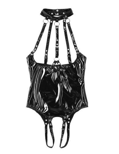Trouble Lover Crotchless Latex Teddies LacyNighty Lingerie & Intimates