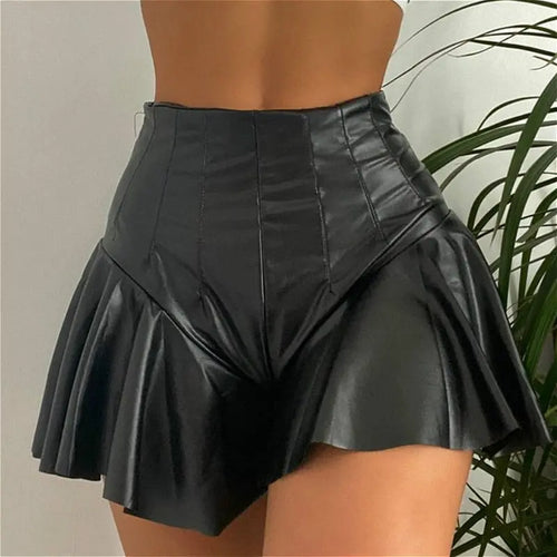 High Waist Ruffle Hem Shorts Lavah Pleasure shorts