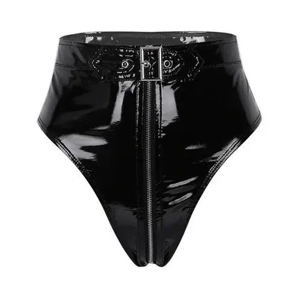 Leather Shorts with Open Crotch Lacy0301 Other