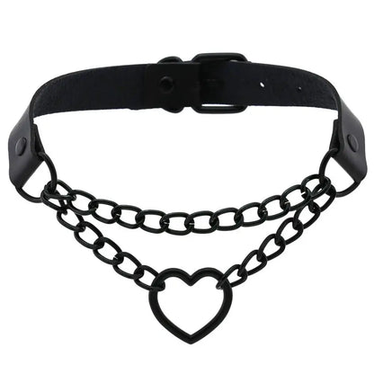 LacyNighty™ Black Heart Collar Lavah Intimates