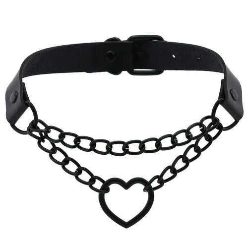 LacyNighty™ Black Heart Collar Lavah Intimates